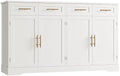 HOSTACK 60" W Sideboard Buffet Cabinet with Storage, Kitchen Cabinet, White by HOSTACK