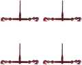 (4 Pack) Mytee Products 3/8"-1/2" Heavy Duty Ratchet Lever Load Binder w/Grab Hooks 9,200 Lbs Working Load Limit | Tie Down Hauling Chain Binders for Flatbed Truck Trailer by MyteeProducts