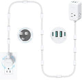 TROND Electrical Outlet Extender 360° Rotating Plug with 20W USB C, 10ft by TRONDOfficial