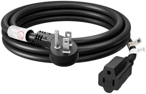 FIRMERST 14 Gauge 6 Feet Flat Plug Extension Cord, UL Listed, Black by FIRMERST
