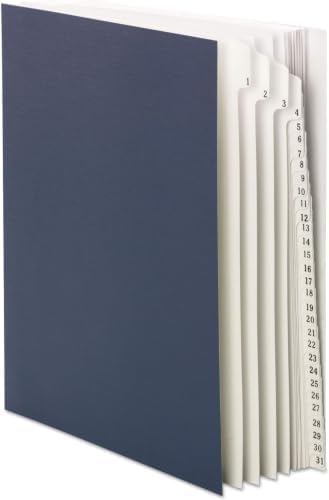 Smead Desk File/Sorter, Daily (1-31), 31 Dividers, Letter Size, Blue (89294) (Pack of 5) by SMEAD