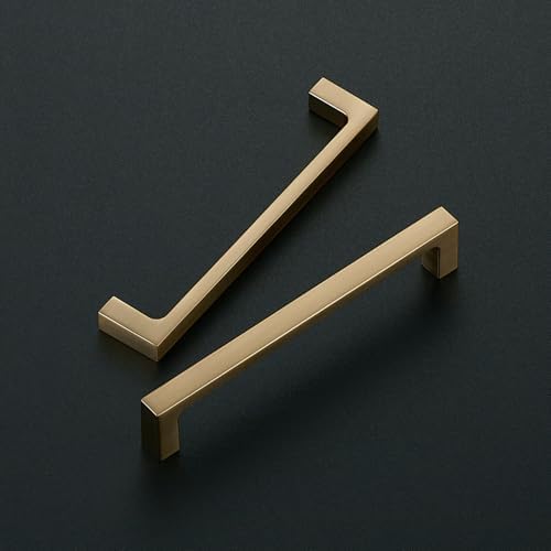Ravinte Champagne Bronze Kitchen Square Cabinet Handles 5 Inch 10 Pack - Image 2