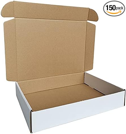 150 Pack 11.125x8.625x2'' Small Shipping Boxes, Corrugated Cardboard Mailers by CH-BOX