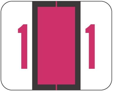 Doctor Stuff - File Folder Labels, Number 1, Tab Products 1282 Match - A1282 Series Chart Stickers, Red, 1" x 1-1/4", #1, 500/Roll by DoctorStuff