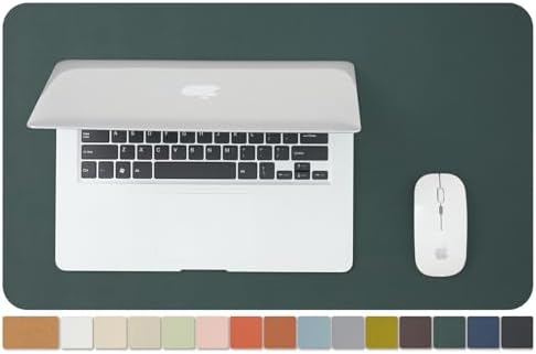 Cork Desk Mat - Small Dual-Sided Desk Pad for Office and Home - Desk Organization and Accessories - Ideal for Large Mouse Pad and Small Desk Mats on Top of Desks(Dark Green,23.6"x 13.8") by HOMIEAZICOZI