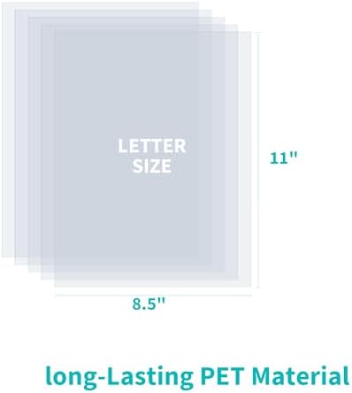 Binditek 7 Mil PET Binding Covers, 8.5 x 11 Inches, Ultra Clear, 100 Pack - Image 2
