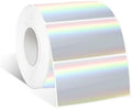 1.25" x 2.25" Holographic Thermal Label Stickers,Printable Rainbow Glitter Thermal Printer Sticker Labels for Gift Wrapping, Self-Adhesive Name Price Tag DIY Custom Logo Design (500 pcs) by Yeachlaing