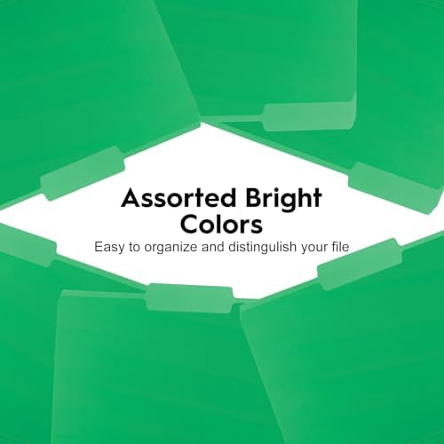 100-Pack Color File Folders, 1/3 Cut Tab, Letter Size Manilla Folder for School/Office/Classroom, Green - Image 7