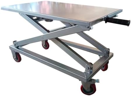 Work Height Platform Cart, Industrial Cart Platform with Wheels, Folding Platform Cart, 23.6in x 37.4in Heavy Duty Steel Cart, 660lbs Capacity for Heat Press, DTF Printer by POVOKICI