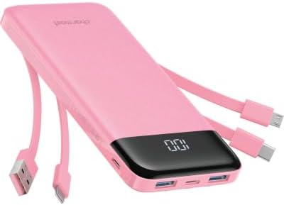 charmast Portable Charger with Built-in Cables X 4, Portable Phone Charger by charmast