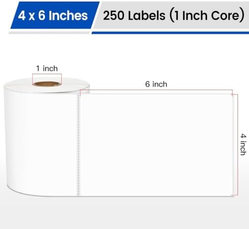 LLIKED 4" x 6" Thermal Labels, 250 Removable Labels with No Residue - Image 2