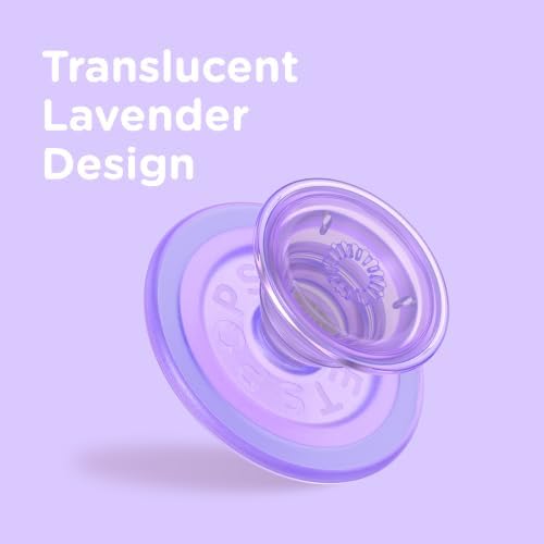 PopSockets Phone Grip for MagSafe, Magnetic Holder- Clear Lavender - Image 5