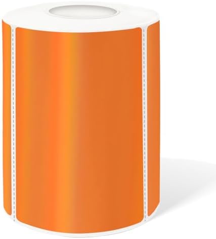 2" x 3" Holographic Thermal Label Stickers Orange,Printable Rainbow Glitter Thermal Printer Sticker Labels for Gift Wrapping, Self-Adhesive Name Price Tag DIY Custom Logo Design (280 pcs) by Yeachlaing