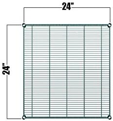 Green Epoxy Wire Shelf |Pack of 2 Shelves| for Storage in Humid Environments | Ideal for Restaurants, Stores, Businesses and Homes (Green Epoxy Wire Shelves, 24''W x 24''L) - Image 2
