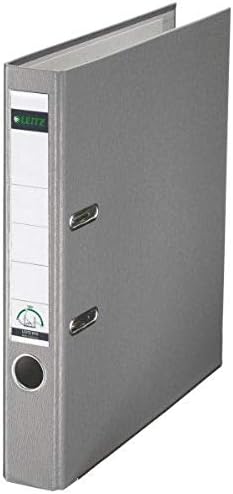 Leitz Lever Arch File, Grey, Plastic, A4, 5 cm Spine, 10150085 by Leitz