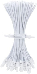 ABINLIN Small Bungee Cords with Hooks Heavy Duty 10 Inch 25 Pcs White by ABINLIN