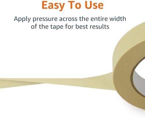 Amazon Basics Masking Tape for Light Duty Applications, Labeling, Easy Removal, Tears by Hand, 0.94" x 180', Beige, 6 Rolls - Image 3