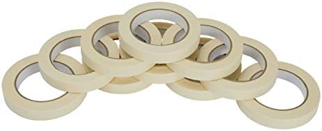 Lichamp Masking Tape 10 Pack General Purpose Beige White Color, 0.75 inch x 55 Yards x 10 Rolls (550 Total Yards), for Painting, Home, Office, School Stationery, Arts, Crafts etc. (3004) - Image 6