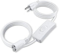 Long Extension Cord with Switch On/Off 3 Prong 18 AWG 6.56 FT Indoor Power Cord for Indoor Use - White by Evenpop