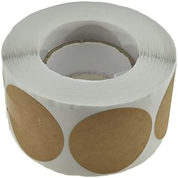 HAHIYO 1.5-Inch 500Pcs Natural Brown Kraft Round Label - Blank Adhesive Sticker to Write On for Jar, Canning, Price Tag, Store Organizing - Image 4