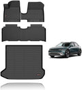 KELCSEECS Floor Mats & Cargo Liner Custom for Hyundai Ioniq 5 2025 2026 Unmovable Center Console (Fixed Center Console) All Weather Car Mat TPE Floor Liners Ioniq 5 Accessories Trunk Mat by KELCSEECS
