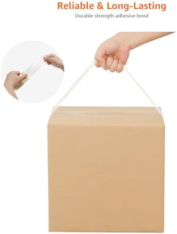 Amazon Basics Strong Packing Tape for Moving, Packaging, Shipping and Storing, Clear, 2 in x 60 yards, 2.7mil Thickness, 12-Roll - Image 3