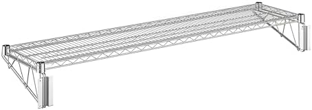 14" x 60" Wire Chrome Wall Mount Shelf, Commercial Fixed Wall Mount Rack, NSF, Metal Floating Shelving for Kitchen, Stock Rooms, Home and Hotel by Zedfire