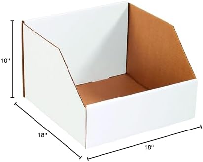 BOX USA BBINJ181810 Jumbo Open Top Bin Boxes, 18" x 18" x 10", Oyster White (Pack of 25) - Image 5