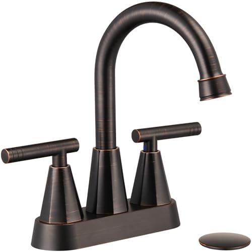 Cobbe Bronze Bathroom Faucets, Centerset Bathroom Sink Faucet 4 Inch by Cobbe