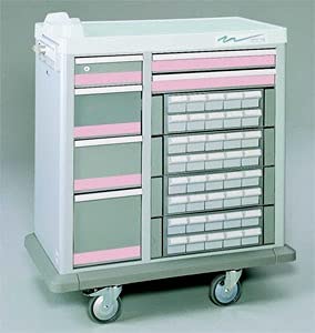 MSEC, 6 Drawer Full Sized 40 Bin Medication Cart, No Trim by Unknown