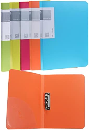 Acocony Punchless Binder Letter Size with Clamp Vivid Multicolor 5-Pack by Acocony