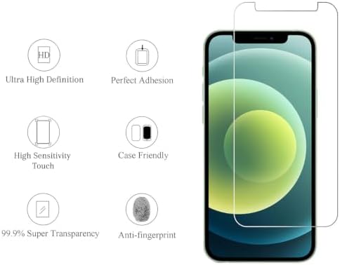 Ailun Screen Protector + Camera Lens Protector for iPhone 12, 2+2 Pack - Image 2