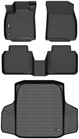 HAFIDI®-Floor Mats & Cargo Liner Custom Set for Honda Accord 2023-2026 (Include Hybrid) All Weather Protection TPE Full Set Automotive Floor Liner Accessories - Black by HAFIDI
