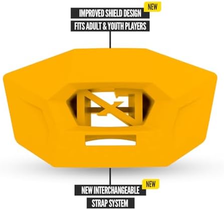 Nxtrnd One Pro Football Mouth Guard, Interchangeable Strap, Fits Adult & Youth (Yellow) - Image 3