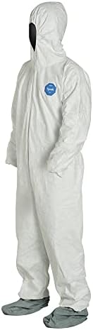 DuPont Tyvek 400 TY122S Disposable Protective Coverall Hood, Boots - Image 4