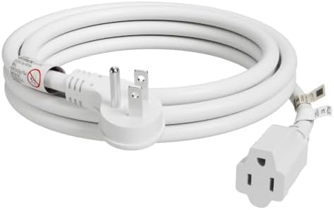 FIRMERST 15A Flat Plug Low Profile Extension Cord, 6 Feet, 14AWG, White by FIRMERST