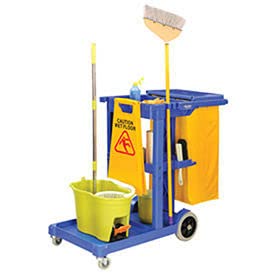 Global Industrial Janitor Cart Blue by GlobalIndustrial