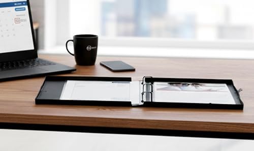 UniKeep 3 Ring View Binder - Binder Case is Fully Enclosed - Available in White, Clear, or Black and in Different Spine Sizes (Box of 20, Black, 1.0 Inch) - Image 7