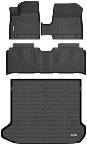 AIPOIL® Custom Fit TPE Floor Mats & Cargo Liners for 2025-2026 Hyundai Ioniq 5 with Unmovable Console (Not for Limited/XRT/N), All-Weather Waterproof Stain-Resistant Durable Raised Edge Car Liners by AIPOIL