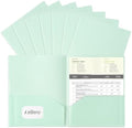 Aegero Plastic Folders with Pockets (7 Pack, Light Green) by Unknown