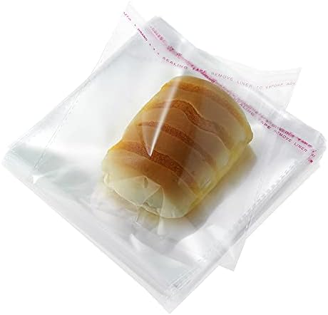 200 Pcs 6" x 5" Thick 1.6 Mil Clear Self Sealing Resealable Cellophane Poly Bags Heavy-duty Adhesive Cello Plastic Bags Packaging Bakery Cookie Candy Candle Soap Card Gift OPP Bag by Macoota