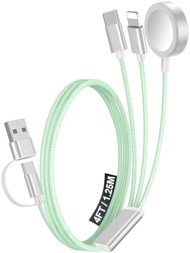 1Pack Travel Essentials for Apple Watch Charger,3-in-2 Multi Charging Cable by Accessoriesforphoneandelectricproducts