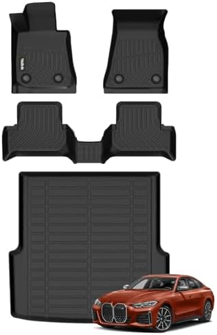 All Weather Floor Mats Cargo Liner for BMW i4 2022-2025 2026 by Wailtnb