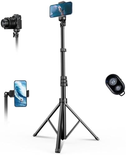 Extendable Phone Tripod for iPhone, Selfie Stick with Remote & Phone Holder by MIIASI