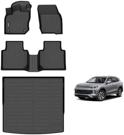 AIPOIL® Floor Mats & Cargo Liner Set for 2025 2026 Volkswagen Tiguan All Weather Protection TPE Anti-Slip Automotive Full Set Custom Car Mats Volkswagen Tiguan Accessories - Black by AIPOIL
