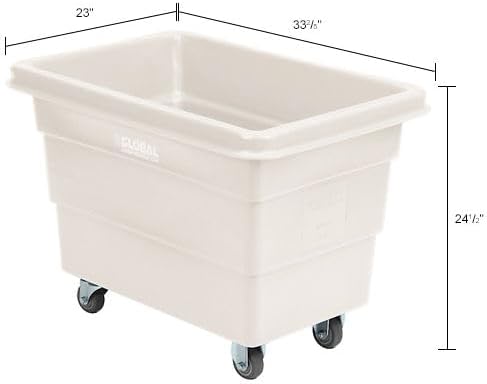 Global Industrial 6 Bushel Plastic Bulk Box Truck, Direct Mount Base, 500 lbs. - Image 8