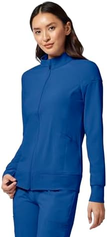 Cherokee iFlex Scrub Jacket for Women 2 Pocket Zip Front - Image 2