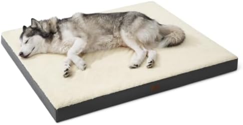 Bedsure XXL Dog Bed, Giant Pet Bed with Washable Cover, 53x36 Inch Grey by BEDSURE