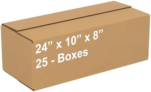 (24 x 10 x 8) - (25 Pack) Corrugated Cardboard Boxes for shipping and moving up to 65 lbs by Unknown