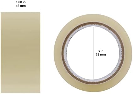 Amazon Basics Clear Shipping Packing Tape Rolls for Moving and Packaging, Home Office Supplies, 1.88 in x 72.2 Yards, 1.8 mil Thick, 12 Count - Image 5